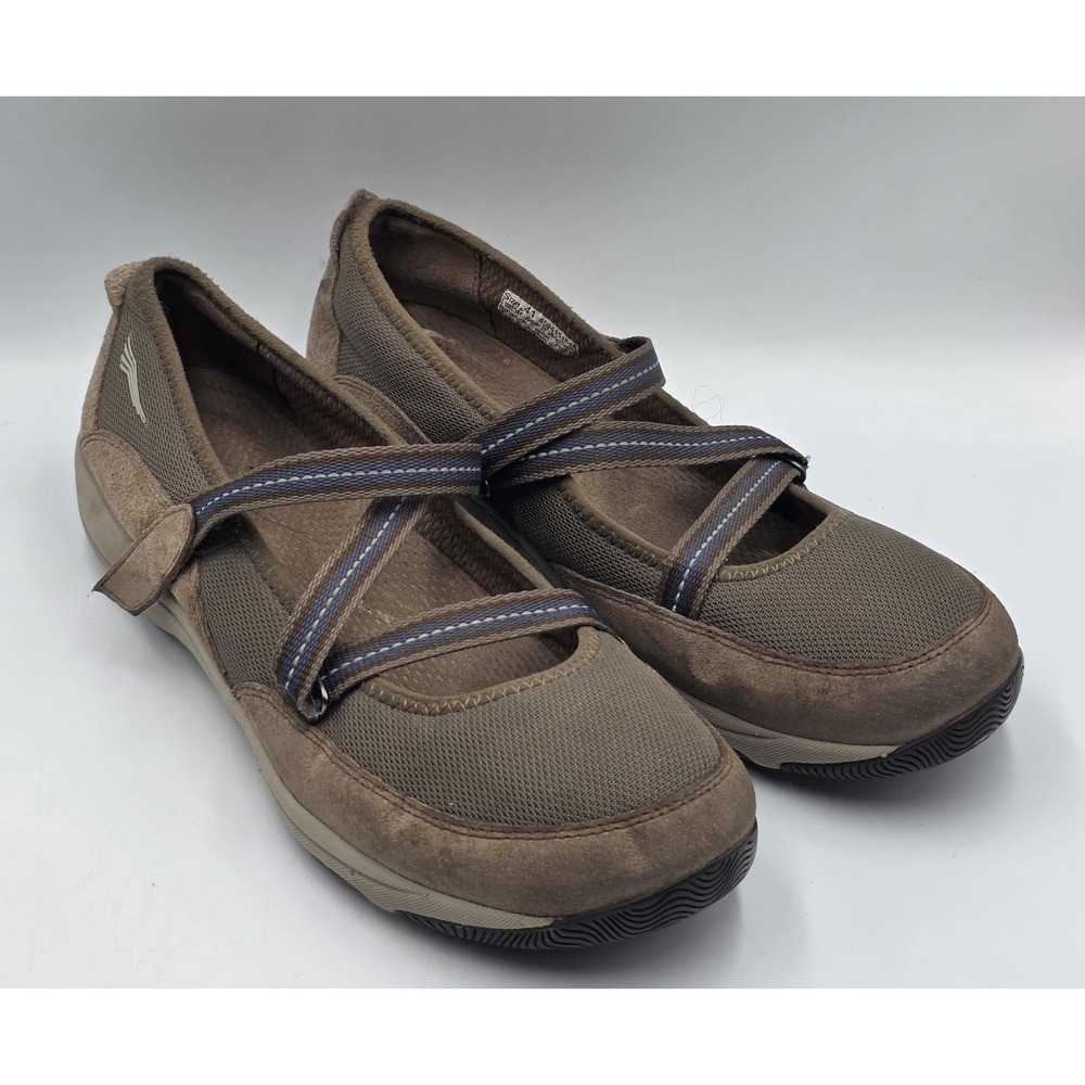 Dansko Hazel Mary Jane Shoes Womens 10.5-11 EU 41 Brown Suede Mesh Comfort